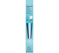 Boite 25 reliures spirales plastique 8mm - Blanc