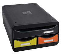 Exacompta Boîte à tiroirs SMALL-BOX Iderama 311798D 3 tiroirs arc-en-ciel