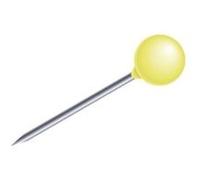 Exacompta - Boîte de 100 épingles sphériques 4mm Jaune Jaune G