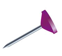 Epingles Exacompta à tête plate unie - Boîte de 100 - Diam. 5mm - Violet
