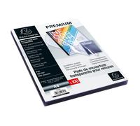 EXACOMPTA Boite de 100 plats pour relier PVC 30x100e - A4 - Cristal