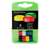 Exacompta Boîte d'aimants F12 - 8 aimants - Ø 12 mm - Couleurs assorties
