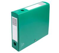 Exacompta - Réf. 59633E - 1 Boîte d'archives à pression en polypropylène opaque - Dos 60 mm - Porte étiquettes sur les 2 faces - Pour format A4 - Dimensions 25 x 33 cm - Couleur vert - livrée à plat