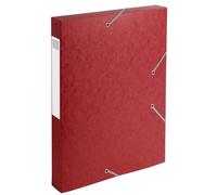 Exacompta 10x Boite de classement Cartobox Dos 40mm A4 Rouge 14009H