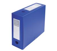 Exacompta Boîte de classement A4 Fermeture pression - Polypropylène 7/10E - Dos 10 cm - Bleu - Lot de 10