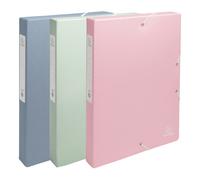 Exacompta - Réf. 59339E - 8 boîtes de classement avec élastiques Autentik - en carte recy 600g/m2 - Dos 4 cm - 25 x 33 cm - pour documents au format A4 - couleurs assorties - livrées montées