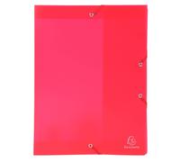 EXACOMPTA Boite de classement en polypropylène Dos 25mm Chromaline - A4 - Rouge