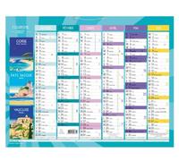 Exacompta - Calendrier illustré Tourisme Semestriel 29,5x22cm - 2027 | 12 mois, Impression Recto Verso, Perforation pour fixation murale, Fabriqué en France