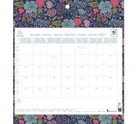 Exacompta 33318E Calendrier mensuel EasyCal Mini Labo avec feuillets détachables 24 x 18 cm agrafé sur plaque cartonnée imprimée 27,5 x 30,5 cm 2026 - Couleur aléatoire