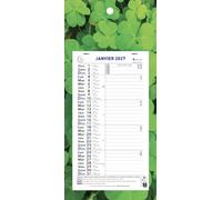 Exacompta - Calendrier mensuel Nature 15,5x28,5cm sur plaque - 2027 | 12 Feuilles détachables, Visuel aléatoire, Carte perforée pour fixation murale, Fabriqué en France