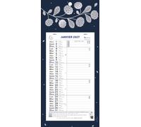 Exacompta - Calendrier mensuel Végétal 15,5x28,5cm sur carte - 2027