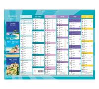 Exacompta - Calendrier Tourisme Semestriel 43x33,5cm - 2027 | 12 mois, Impression Recto Verso, Perforation pour fixation murale, Fabriqué en France