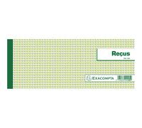 EXACOMPTA Carnet à souche Reçus 50 feuillets - Format horizontal 10,5x27cm