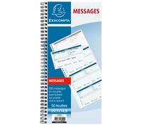ATLANTA Bloc messages téléphones spiralé 148x297 mm 50 feuillets Dupli