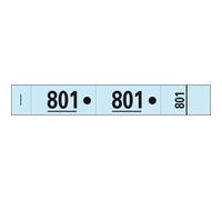 EXACOMPTA Carnet de 50 tickets vestiaires numérotés de 3 volets (dont 2 volets avec trous) - Format 20x3 cm - Bleu