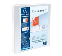 Exacompta - Carton de 10 classeurs personnalisable 2 poches - Blanc | 4 anneaux en D de 16 mm - Dos 38 mm - Dimensions extérieures : 32 x 27,3 cm - Format A4 Maxi