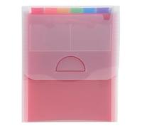 Exacompta - Carton de 5 trieurs valisette vertical Crystal - Format A4 | Couverture et intérieur en PP - Avec 2 porte-étiquettes sur la face - 6 compartiments - Dim. 25,5x30,5cm - Couleur cristal