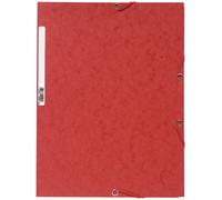Exacompta Chemise 3 rabats à élastique Nature Future® 250 feuilles A4 24 x 32 cm en carte Rouge