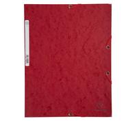 EXACOMPTA Chemise 3 rabats à élastiques carte lustrée 400g/m2 - A4 - Cerise