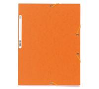 EXACOMPTA Chemise 3 rabats à élastiques carte lustrée 400g/m2 Nature Future® A4 Orange