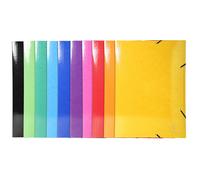 Exacompta 10x Chemise à élastiques Maxi 600gm2 A3 Couleurs assorties 59829E