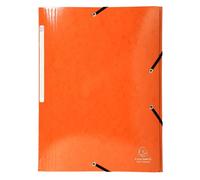 Chemise à élastiques 3 rabats Maxi capacity carte lustrée pelliculée 425gm2 Iderama A4 - Orange