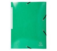 Exacompta Chemise à élastiques Iderama 3 rabats Maxi capacité carte lustrée 425 g/m² A4 Vert foncé