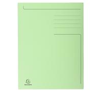 Exacompta 50x Chemise imprimée 3 rabats Forever® 280gm2 Vert Pré 448013E