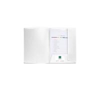 Exacompta Chemise à 2 rabats CARTOCOM 43008E Polypropylène (PP) personnalisable Blanc A4