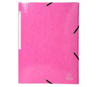 Chemise à élastiques 3 rabats Maxi capacity carte lustrée pelliculée 425gm2 Iderama A4 - Rose