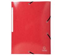 Chemise à élastiques 3 rabats Maxi capacity carte lustrée pelliculée 425gm2 Iderama A4 - Rouge
