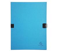 Exacompta Chemise dos extensible N'clip Papier toilé vernis A4 Turquoise