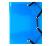 EXACOMPTA Chemise à élastique 3 rabats Polypro Crystal Colour - format pocket 12x16cm - Couleurs assorties