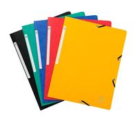 EXACOMPTA Chemise à élastique sans rabat carte lustrée 400gm2 - A4 - Couleurs assorties