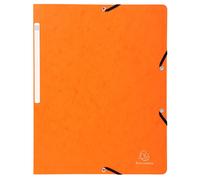EXACOMPTA Chemise à élastique sans rabat carte lustrée 400gm2 - A4 - Orange