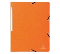 Exacompta Chemise À Élastique Sans Rabat Carte Lustrée 400gm2 - A4 - Orange