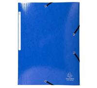 Chemise à élastiques 3 rabats Maxi capacity carte lustrée pelliculée 425gm2 Iderama A4 - Bleu foncé