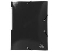 Chemise à élastiques 3 rabats Maxi capacity carte lustrée pelliculée 425gm2 Iderama A4 - Noir