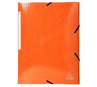 Chemise à élastiques 3 rabats Maxi capacity carte lustrée pelliculée 425gm2 Iderama A4 - Orange