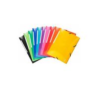 Exacompta Chemise à élastiques Iderama A4 3 rabats Maxi capacité carte lustrée 425g/m² Violet