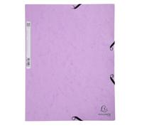 Exacompta Chemise à élastique 3 rabats Aquarel 24×32 cm (A4) dos 3 cm carte 400 g/m² mauve