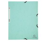 Exacompta Chemise à élastiques 3 rabats Aquarel, carte lustrée 400 g/m², 24×32 A4 dos 3 cm vert