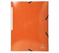 Chemise à élastiques 3 rabats Maxi capacity carte lustrée pelliculée 425gm2 Iderama A4 - Orange