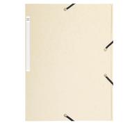 EXACOMPTA Chemise à élastiques Maxi capacity carte lustrée 425gm2 - A4 - Ivoire