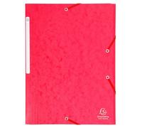 EXACOMPTA Chemise à élastiques Maxi capacity carte lustrée 425gm2 - A4 - Rouge