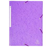 EXACOMPTA Chemise à élastiques Maxi capacity carte lustrée 425gm2 - A4 - Violet