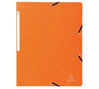 Exacompta Chemise à élastique sans rabat - carte lustrée 400 g/m² - A4 Orange