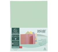 Exacompta Chemise à rabat Nature Future® Jura 160 A4, 200 feuilles, 240 x 320 mm en carte vert clair - lot de 100