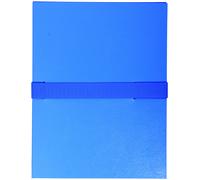 Chemise extensible à rabat Exacompta à velcro dos 13 cm bleue