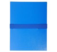 Chemise extensible sans rabat Exacompta à scratch dos 12 cm - bleu